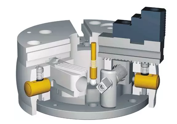 SCHUNK雄克剎車盤產(chǎn)品主要是種類繁多，已一個年產(chǎn)1000W片的企業(yè)，通常剎車盤型號在上千種。每次加工不同產(chǎn)品需要進行卡爪的換爪。